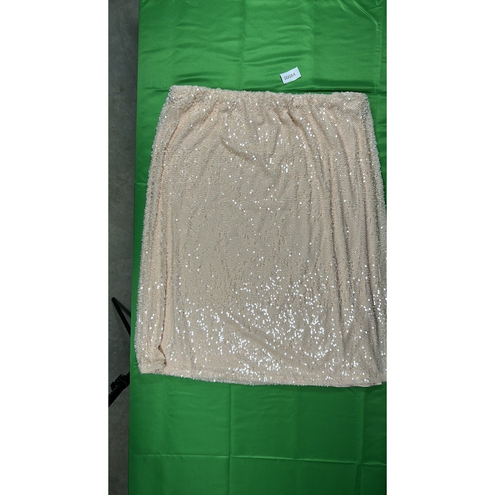 Lauren Conrad Sequin Mini Skirt in Champagne Cream - 2XL